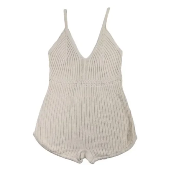 By Anthropologie XL Open Waters Knit Romper One Piece Beachy Boho Hippie - Picture 2 of 4